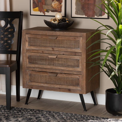 Baxton Studio - Calida Storage Cabinet in Natural Brown/Black - JYCR19B-002-Rattan-3DW-Cabinet view 7