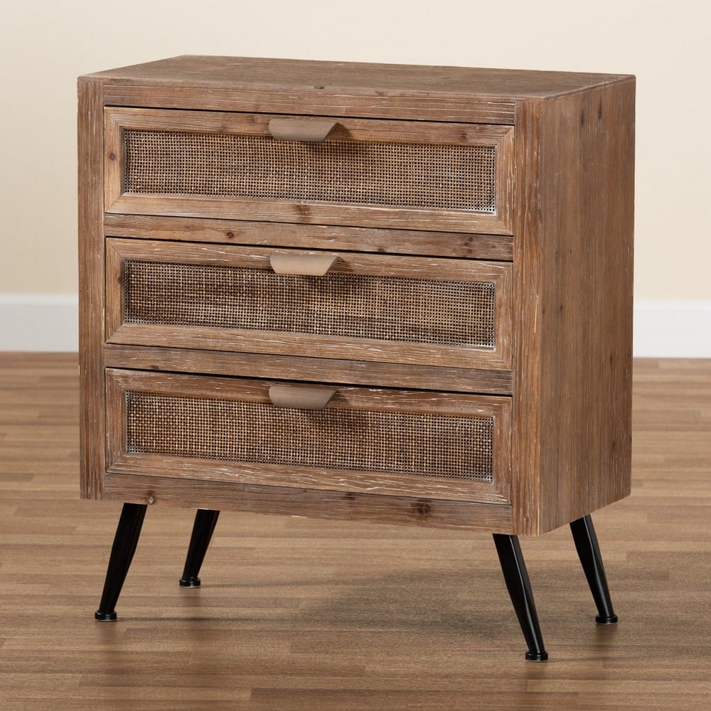 Baxton Studio - Calida Storage Cabinet in Natural Brown/Black - JYCR19B-002-Rattan-3DW-Cabinet view 8