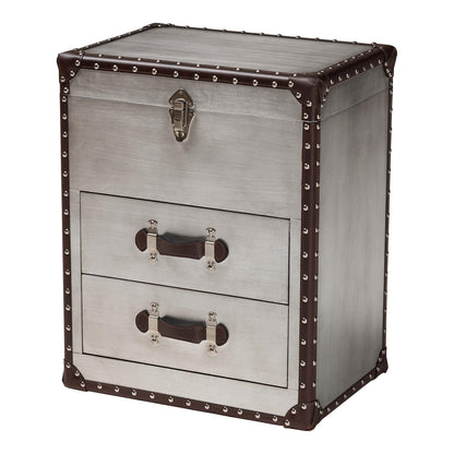 Baxton Studio - Calidore End Table in Silver/Black - JY24A012-Wooden-ET view 1
