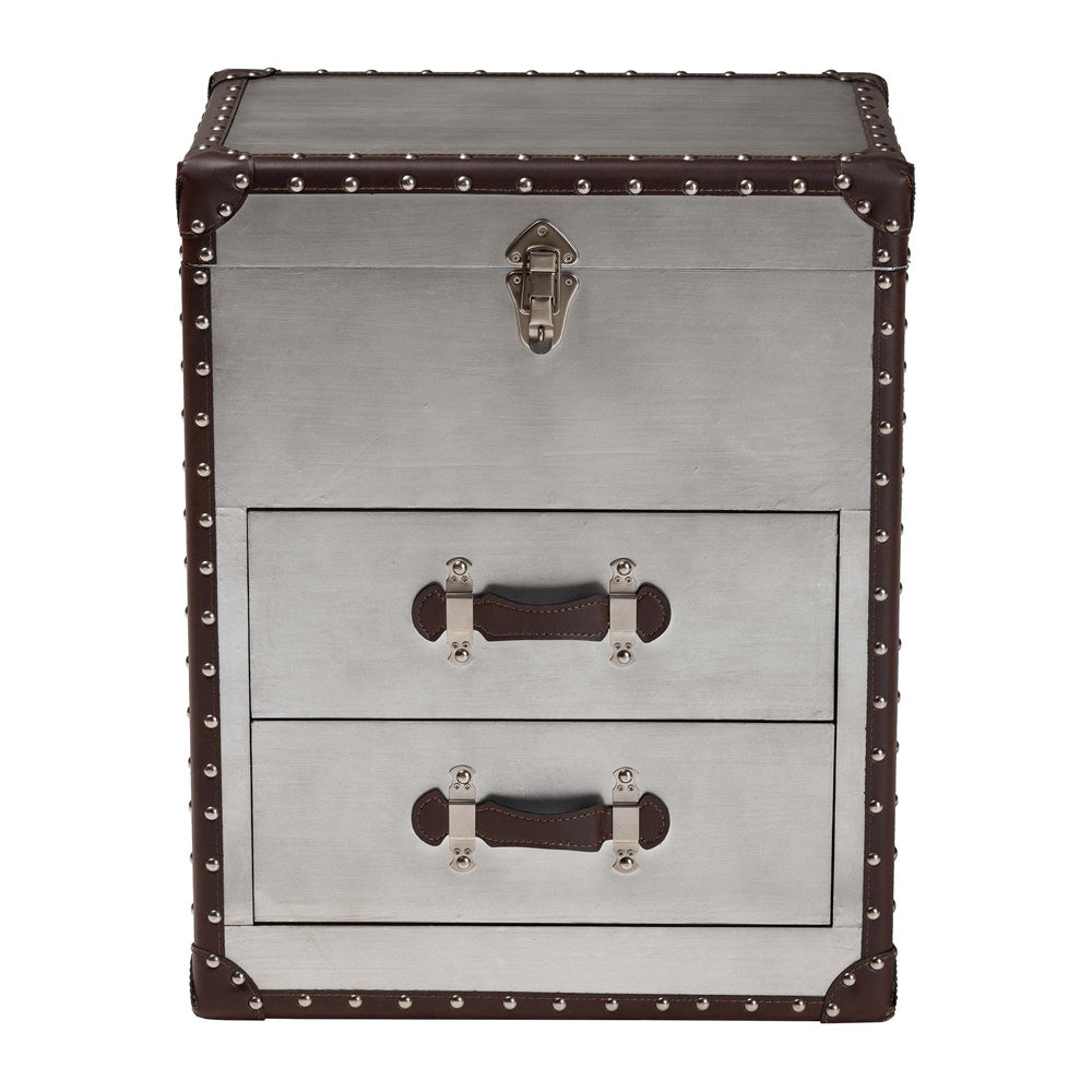 Baxton Studio - Calidore End Table in Silver/Black - JY24A012-Wooden-ET view 3