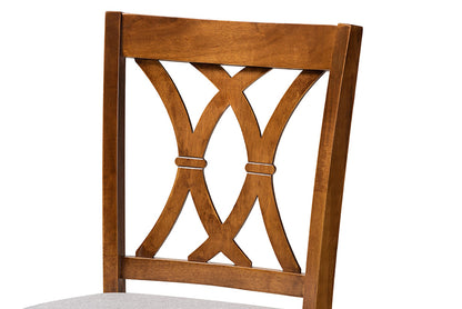 Baxton Studio - Calista Barstool Set of 2 - RH316B-Grey/Walnut-BS view 4