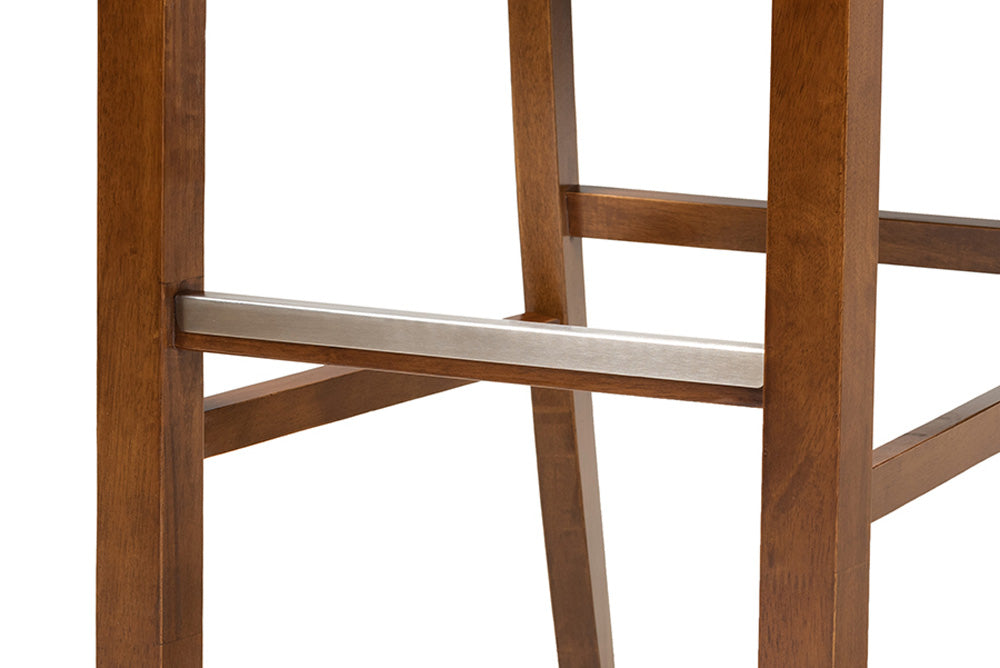 Baxton Studio - Calista Barstool Set of 2 - RH316B-Grey/Walnut-BS view 6