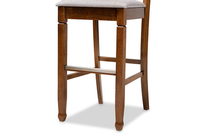 Baxton Studio - Calista Barstool Set of 2 - RH316B-Grey/Walnut-BS view 7