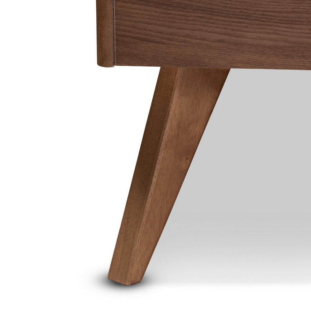 Baxton Studio - Calisto King Size Bed in Ash Walnut - Calisto-Ash Walnut-King view 4