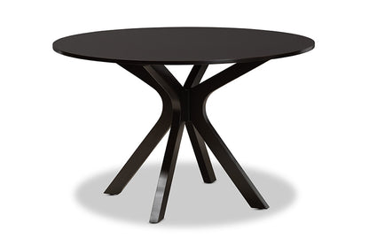 Baxton Studio - Callie Dining Set - Callie-Sand/Dark Brown-7PC Dining Set view 3