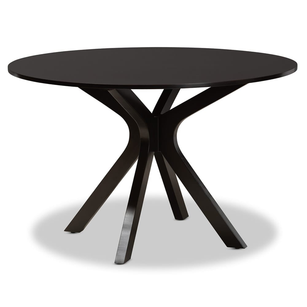 Baxton Studio - Callie Dining Set in Grey/Dark Brown - Callie-Grey/Dark Brown-7PC Dining Set view 3