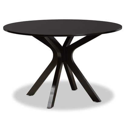 Baxton Studio - Callie Dining Set in Grey/Dark Brown - Callie-Grey/Dark Brown-7PC Dining Set view 3