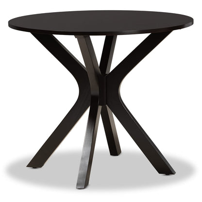 Baxton Studio - Callie Dining Set in Sand/dark brown - Callie-Sand/Dark Brown-5PC Dining Set view 3