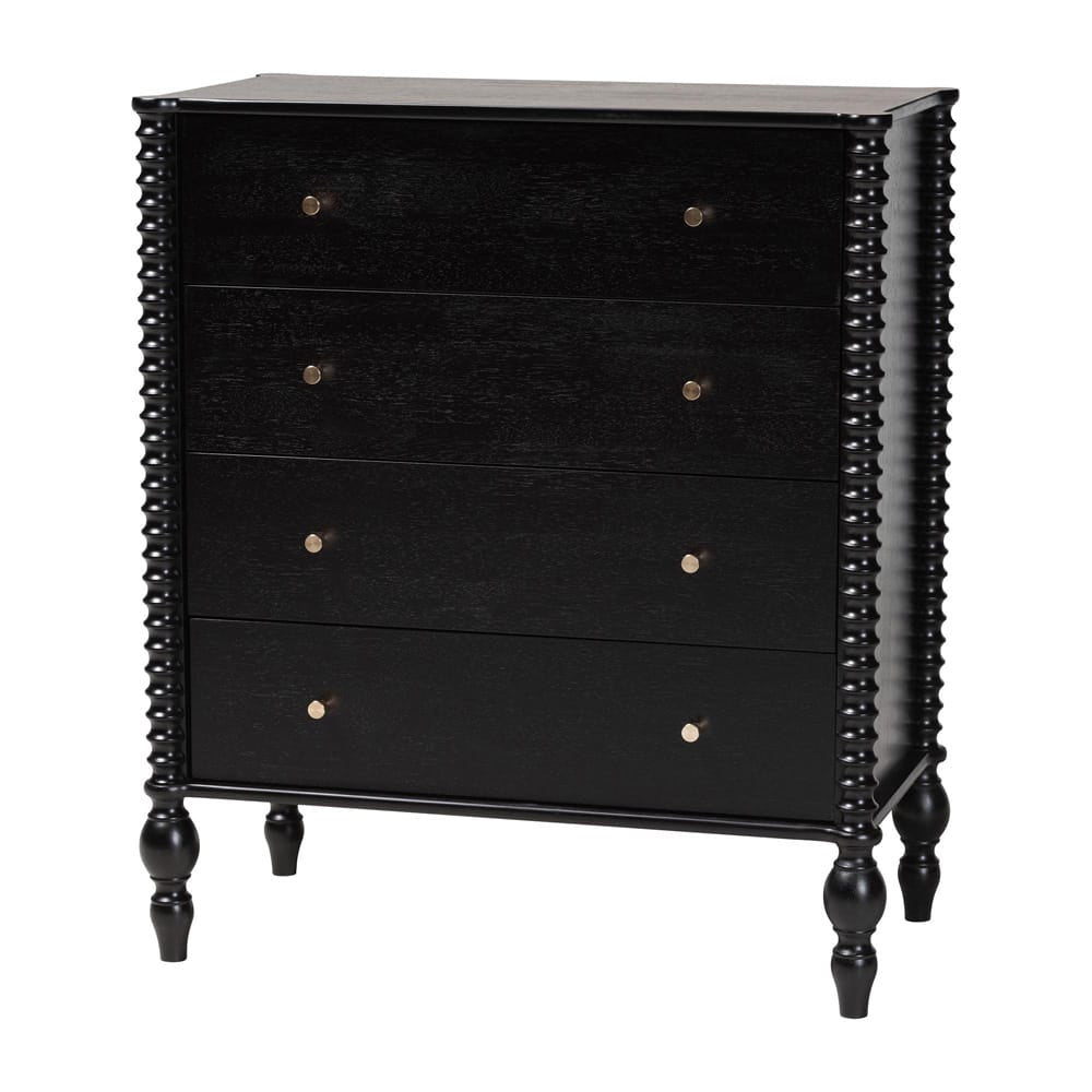Baxton Studio - Callison Chest in Black - MG9020-Black-4DW-Chest view 1