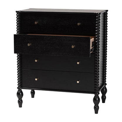 Baxton Studio - Callison Chest in Black - MG9020-Black-4DW-Chest view 3