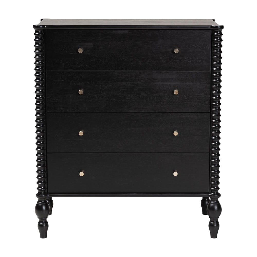 Baxton Studio - Callison Chest in Black - MG9020-Black-4DW-Chest view 4