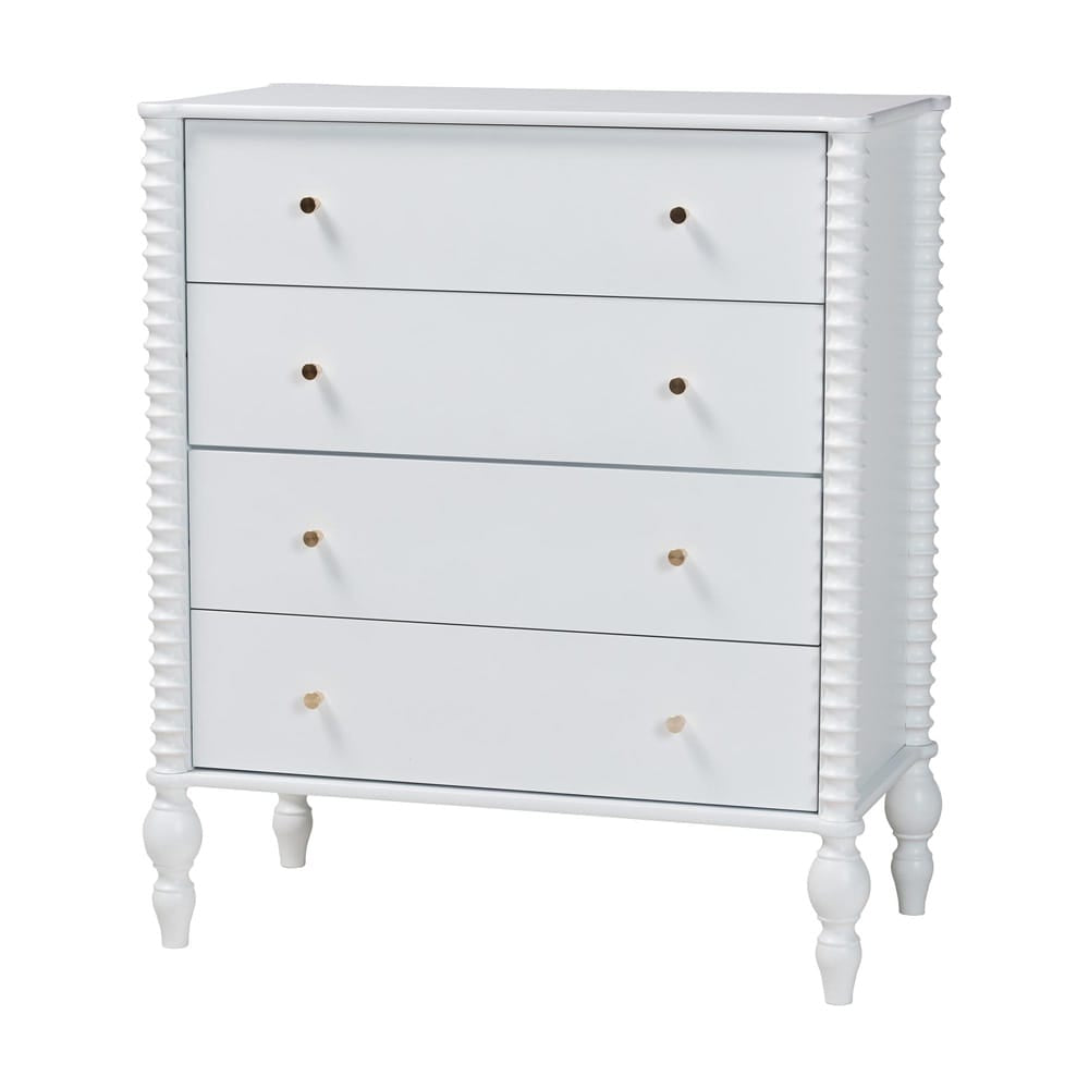 Baxton Studio - Callison Chest in White - MG9020-White-4DW-Chest view 1