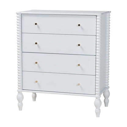 Baxton Studio - Callison Chest in White - MG9020-White-4DW-Chest view 1