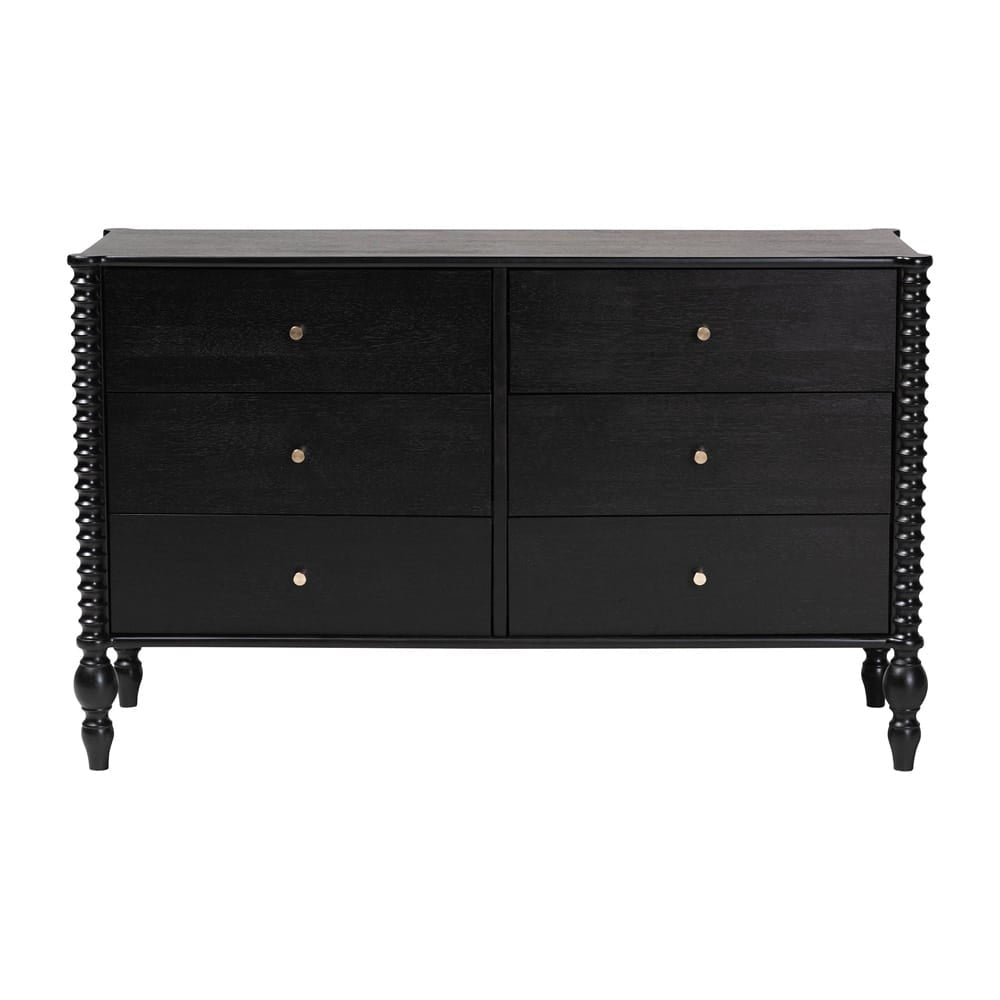 Baxton Studio - Callison Dresser in Black - MG9020-Black-6DW-Dresser view 4