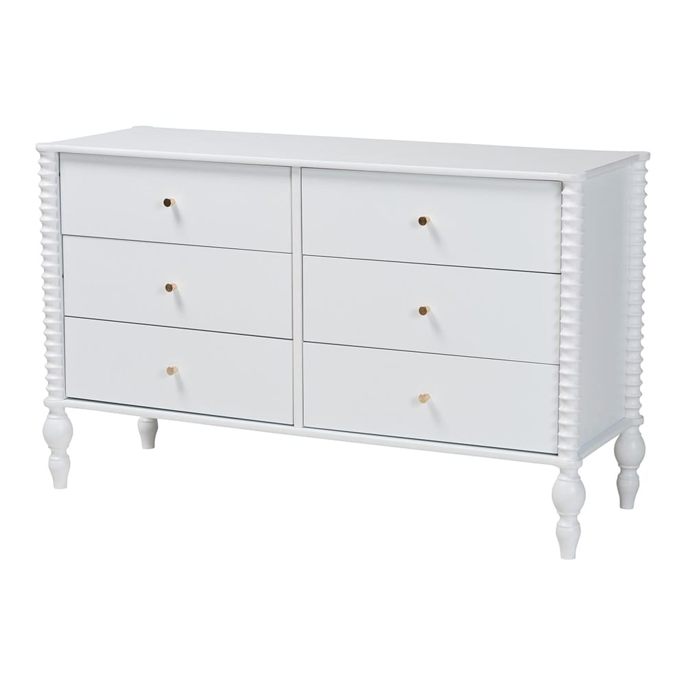Baxton Studio - Callison Dresser in White - MG9020-White-6DW-Dresser view 1