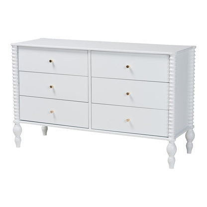 Baxton Studio - Callison Dresser in White - MG9020-White-6DW-Dresser view 1