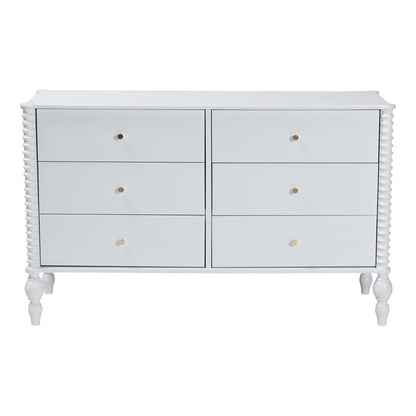 Baxton Studio - Callison Dresser in White - MG9020-White-6DW-Dresser view 4