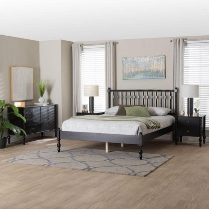 Baxton Studio - Callison Full Bedroom Set in Black - Eniola-4PC Bedroom Set-Black-Full view 11