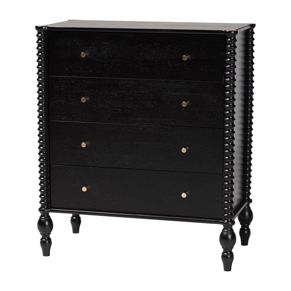 Baxton Studio - Callison Full Bedroom Set in Black - Eniola-5PC Bedroom Set-Black-Full view 5