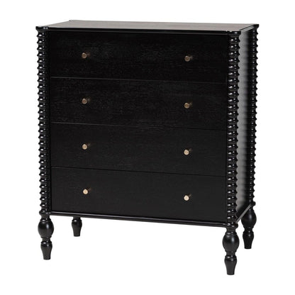 Baxton Studio - Callison Full Bedroom Set in Black - Eniola-5PC Bedroom Set-Black-Full view 5