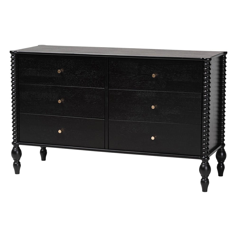 Baxton Studio - Callison Full Bedroom Set in Black - Eniola-5PC Bedroom Set-Black-Full view 6