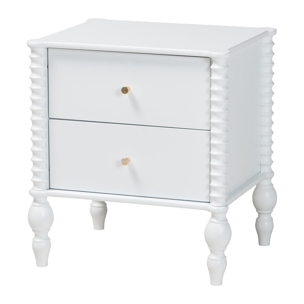 Baxton Studio - Callison Full Bedroom Set in White - Eniola-4PC Bedroom Set-White-Full view 4