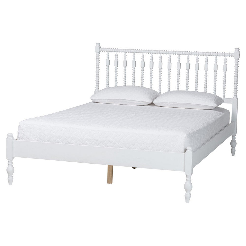 Baxton Studio - Callison Full Bedroom Set in White - Eniola-5PC Bedroom Set-White-Full view 3