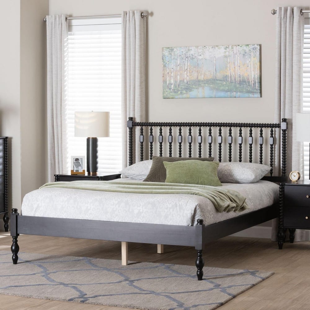 Baxton Studio - Callison Full Size Bed in Black - MG0259-Black-Full view 7