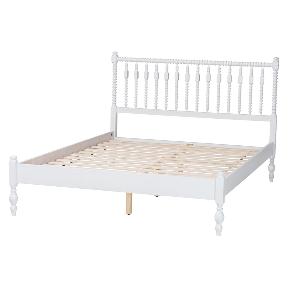 Baxton Studio - Callison Full Size Bed in White - MG0259-White-Full view 3
