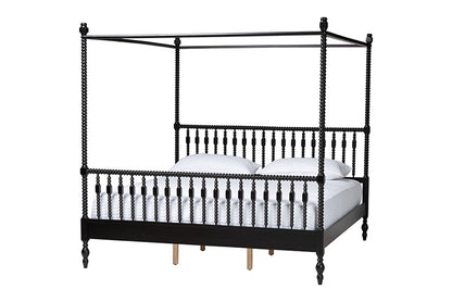 Baxton Studio - Callison King Size Bed - MG0259-2-Black-King-Canopy Bed view 1
