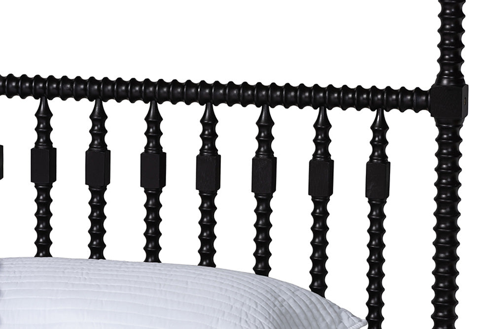 Baxton Studio - Callison King Size Bed - MG0259-2-Black-King-Canopy Bed view 5