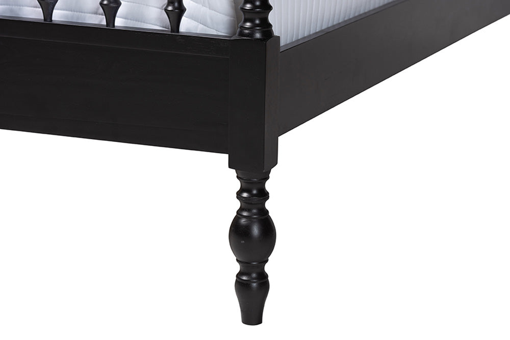 Baxton Studio - Callison King Size Bed - MG0259-2-Black-King-Canopy Bed view 6