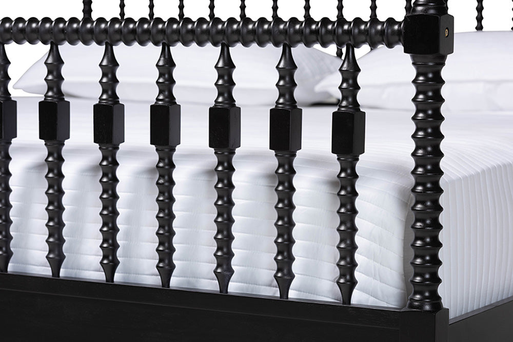 Baxton Studio - Callison King Size Bed - MG0259-2-Black-King-Canopy Bed view 7