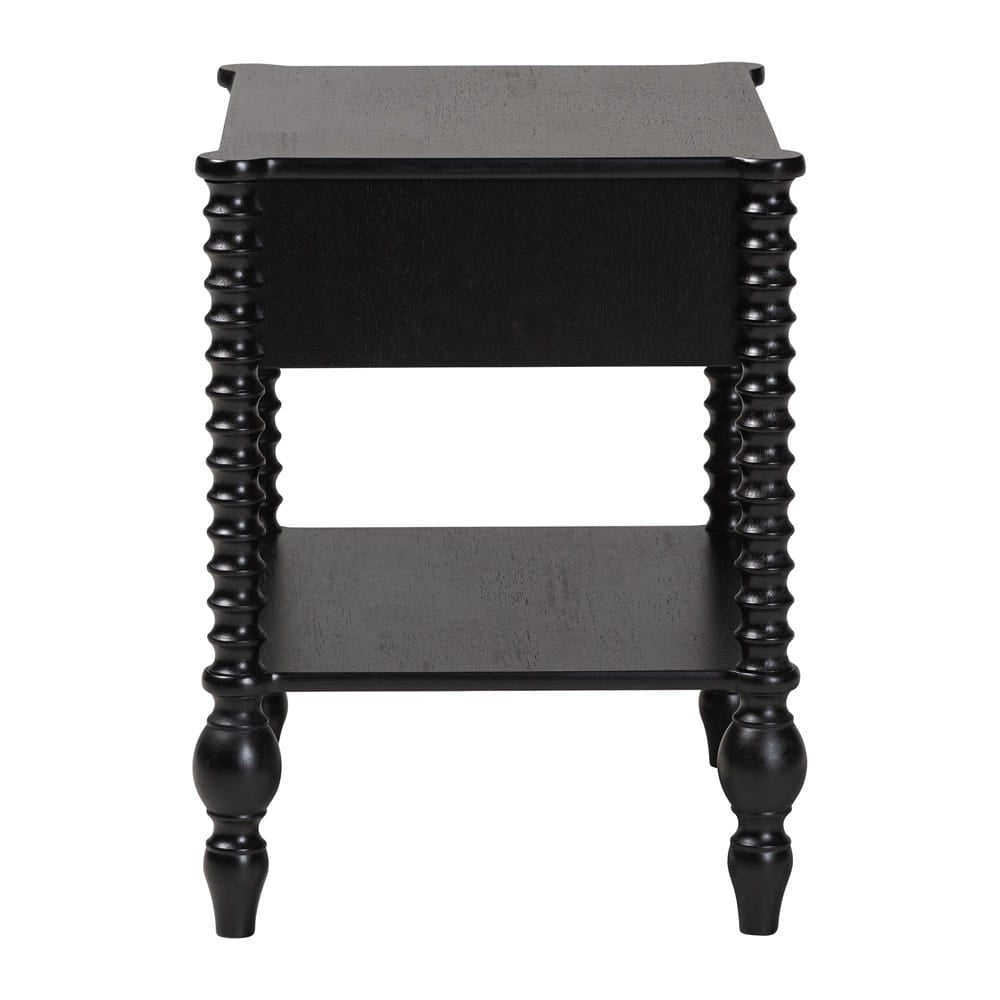 Baxton Studio - Callison Nightstand in Black - MG9020-Black-1DW-NS view 4