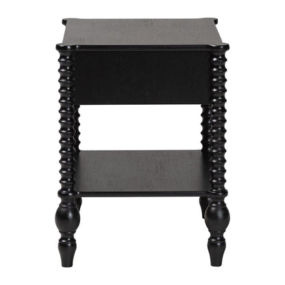Baxton Studio - Callison Nightstand in Black - MG9020-Black-1DW-NS view 4
