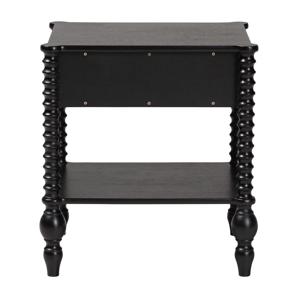 Baxton Studio - Callison Nightstand in Black - MG9020-Black-1DW-NS view 5