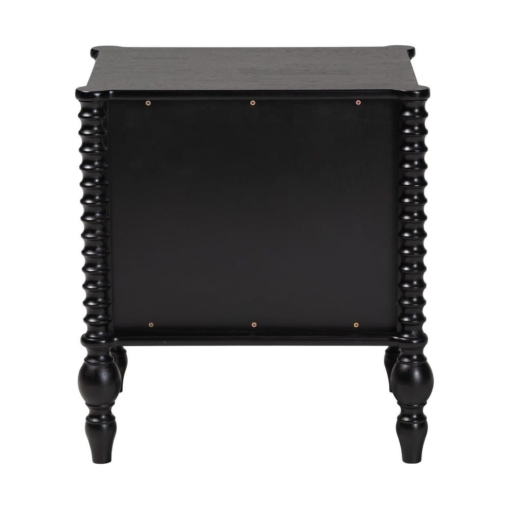 Baxton Studio - Callison Nightstand in Black - MG9020-Black-2DW-NS view 5