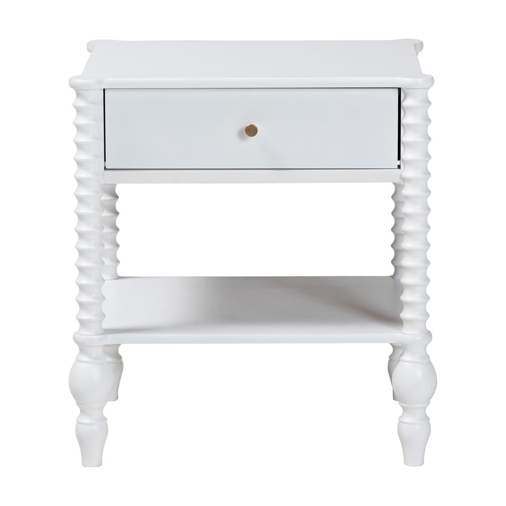 Baxton Studio - Callison Nightstand in White - MG9020-White-1DW-NS view 3