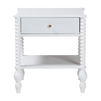 Baxton Studio - Callison Nightstand in White - MG9020-White-1DW-NS view 3