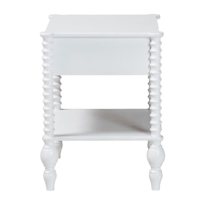 Baxton Studio - Callison Nightstand in White - MG9020-White-1DW-NS view 4