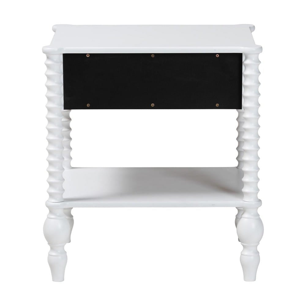Baxton Studio - Callison Nightstand in White - MG9020-White-1DW-NS view 5