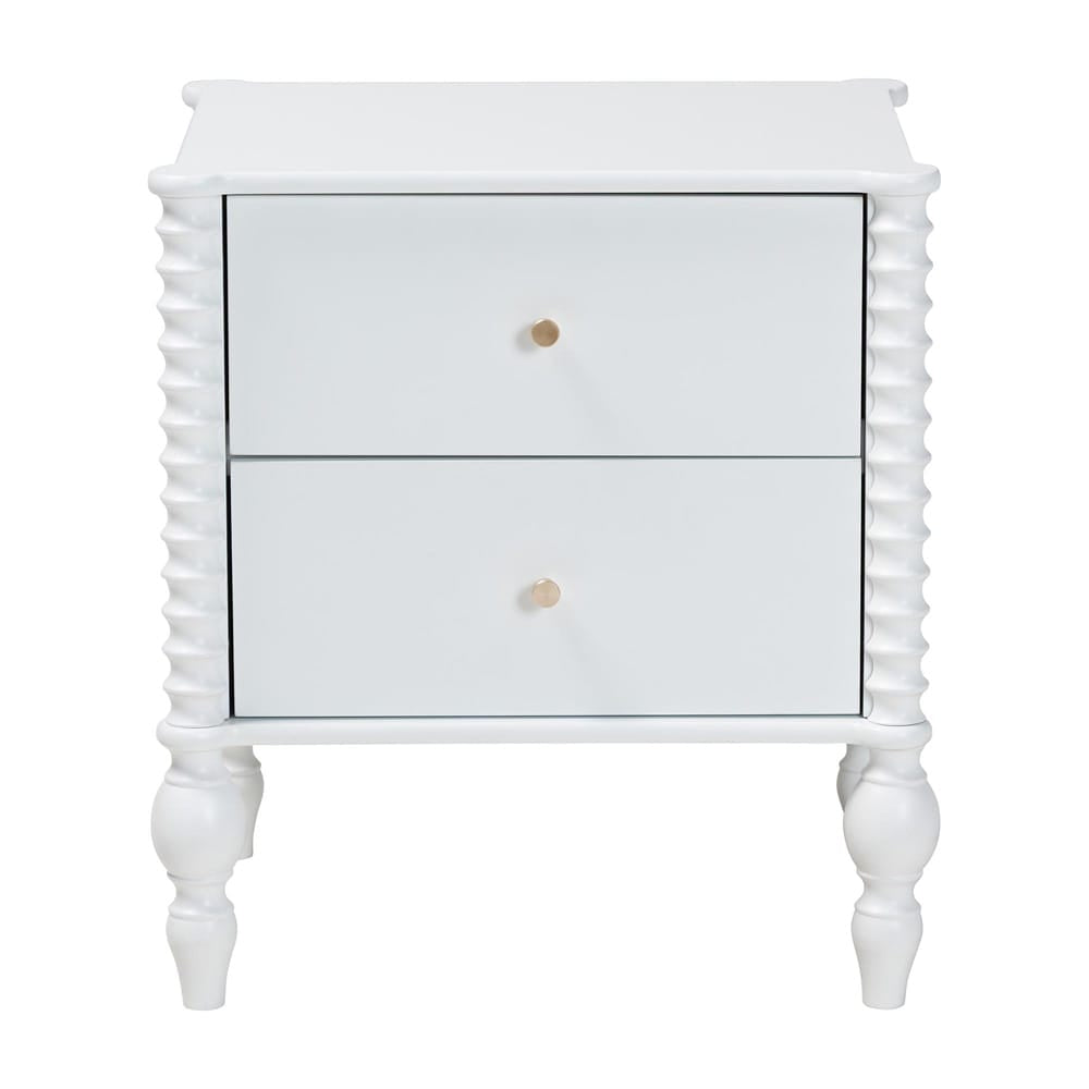 Baxton Studio - Callison Nightstand in White - MG9020-White-2DW-NS view 3