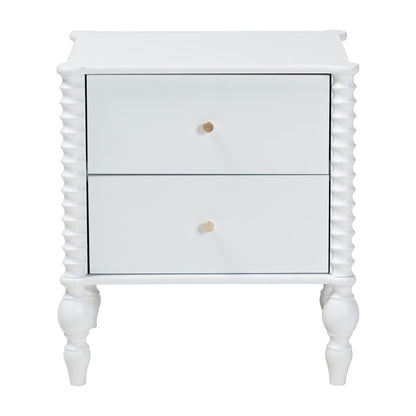 Baxton Studio - Callison Nightstand in White - MG9020-White-2DW-NS view 3