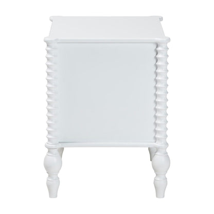 Baxton Studio - Callison Nightstand in White - MG9020-White-2DW-NS view 4