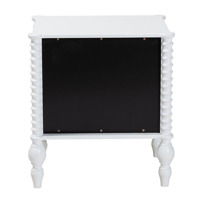 Baxton Studio - Callison Nightstand in White - MG9020-White-2DW-NS view 5