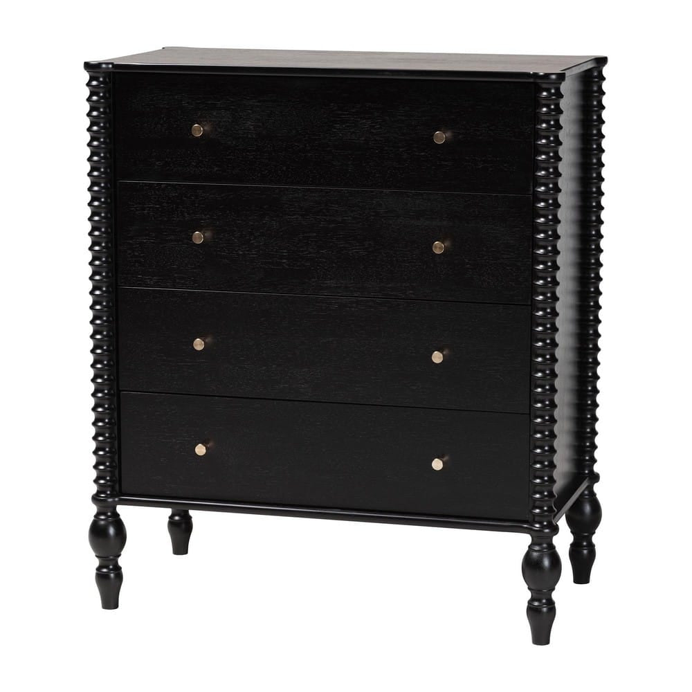 Baxton Studio - Callison Queen Bedroom Set in Black - Eniola-5PC Bedroom Set-Black-Queen view 5