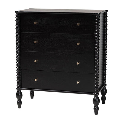 Baxton Studio - Callison Queen Bedroom Set in Black - Eniola-5PC Bedroom Set-Black-Queen view 5