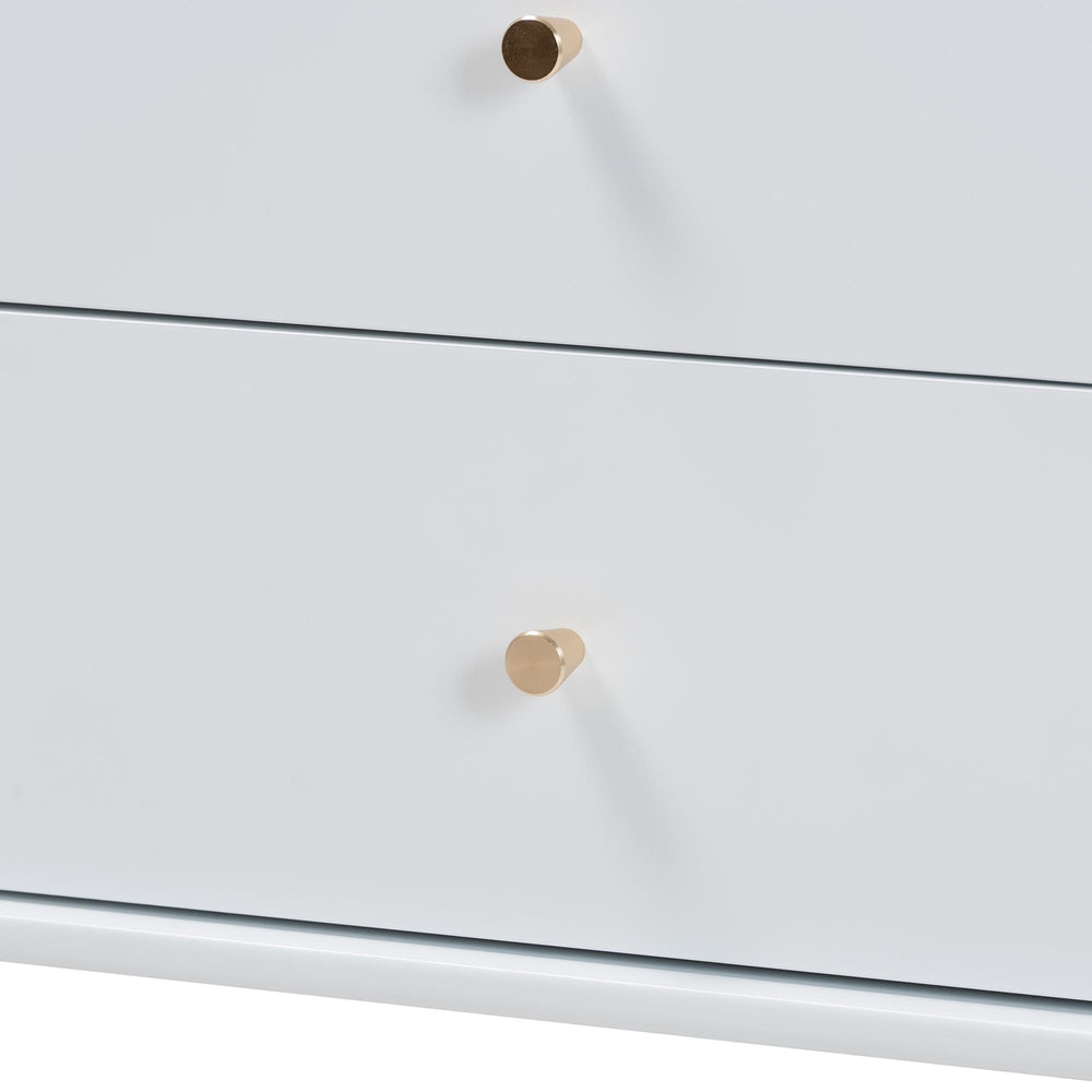 Baxton Studio - Callison Queen Bedroom Set in White - Eniola-4PC Bedroom Set-White-Queen view 6