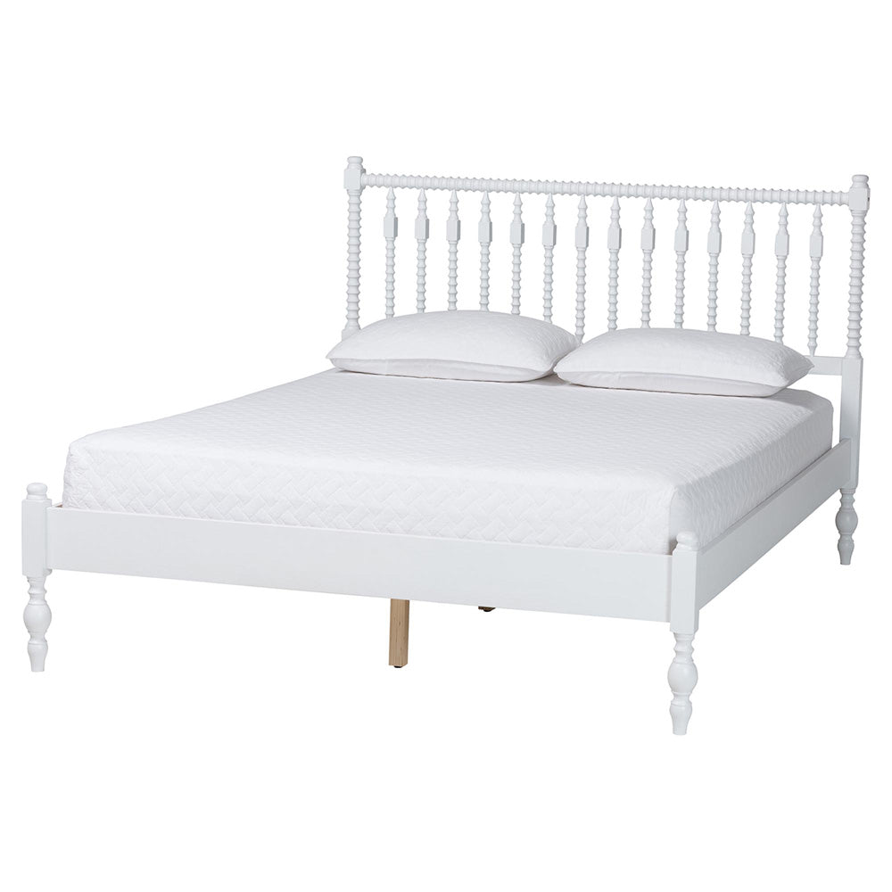 Baxton Studio - Callison Queen Bedroom Set in White - Eniola-5PC Bedroom Set-White-Queen view 3