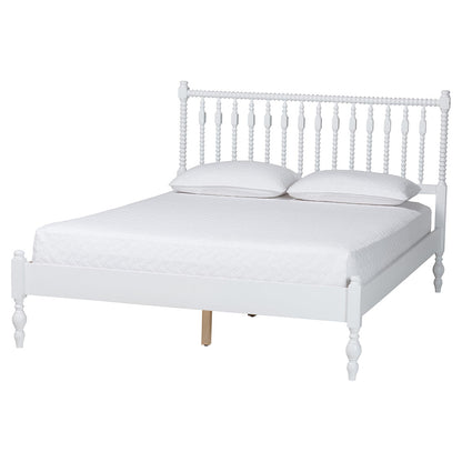 Baxton Studio - Callison Queen Bedroom Set in White - Eniola-5PC Bedroom Set-White-Queen view 3